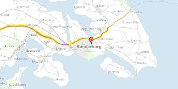 Trafikstøjkort på Morbærhegnet 13, 6400 Sønderborg