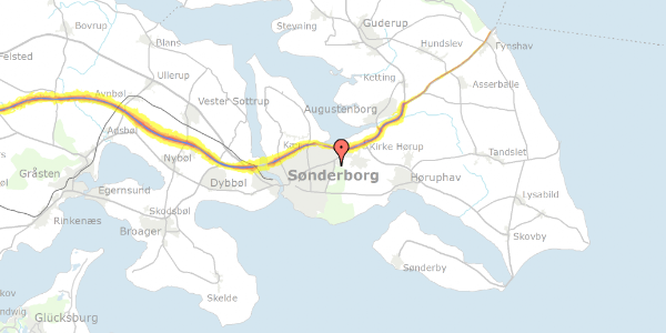 Trafikstøjkort på Morbærhegnet 15, 6400 Sønderborg