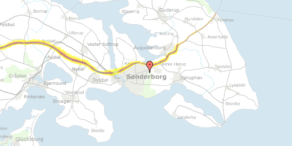 Trafikstøjkort på Morbærhegnet 19, 6400 Sønderborg