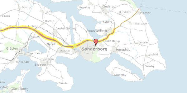 Trafikstøjkort på Morbærhegnet 28, 1. 4, 6400 Sønderborg