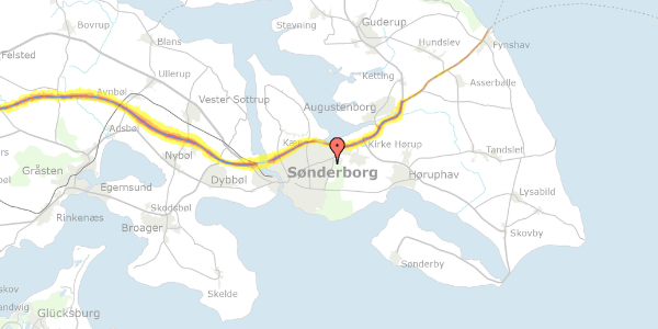 Trafikstøjkort på Morbærhegnet 32, 1. 3, 6400 Sønderborg