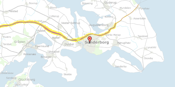 Trafikstøjkort på Møllegade 15, st. 5, 6400 Sønderborg