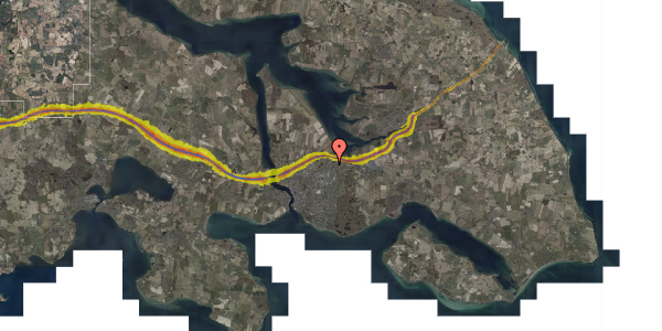 Trafikstøjkort på Mågevænget 13, 6400 Sønderborg