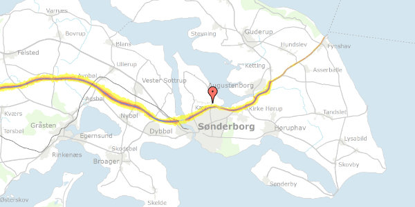 Trafikstøjkort på Ormstoft 1C, 6400 Sønderborg