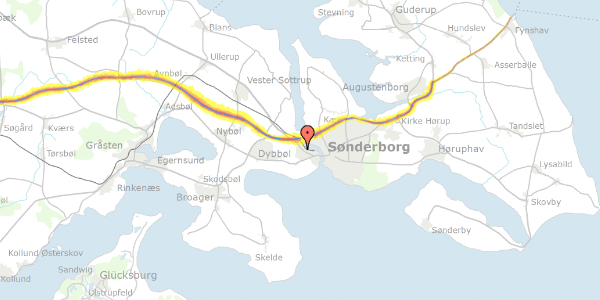 Trafikstøjkort på Ringløkke 13, 6400 Sønderborg