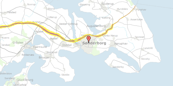 Trafikstøjkort på Skriverløkken 27, st. tv, 6400 Sønderborg