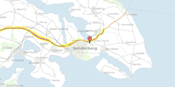 Trafikstøjkort på Spang Vade 17, 6400 Sønderborg