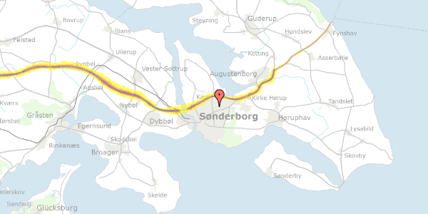 Trafikstøjkort på Stenager 15A, 6400 Sønderborg