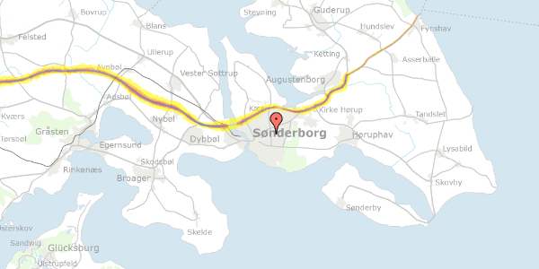 Trafikstøjkort på Sundsmarkvej 49B, 6400 Sønderborg