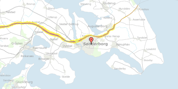 Trafikstøjkort på Sundsmarkvej 56, st. , 6400 Sønderborg