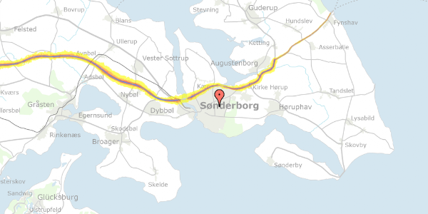 Trafikstøjkort på Sundsmarkvej 60, 6400 Sønderborg