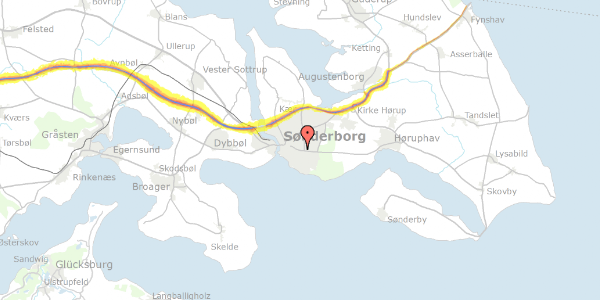 Trafikstøjkort på Søndre Landevej 35, 2. 5, 6400 Sønderborg