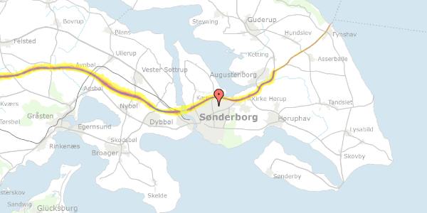 Trafikstøjkort på Søvang 9, 6400 Sønderborg