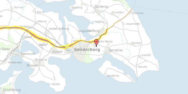 Trafikstøjkort på Tøtmosevej 9, 6400 Sønderborg