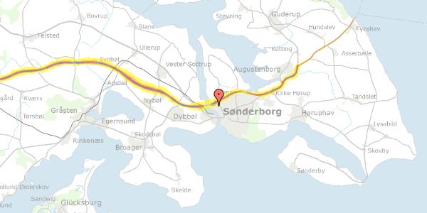 Trafikstøjkort på Udsigten 2, 1. 2, 6400 Sønderborg