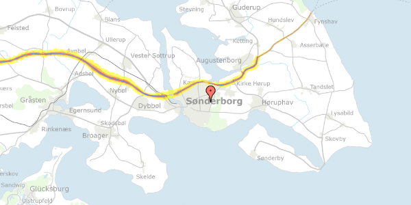 Trafikstøjkort på Ved Skellet 3, 6400 Sønderborg