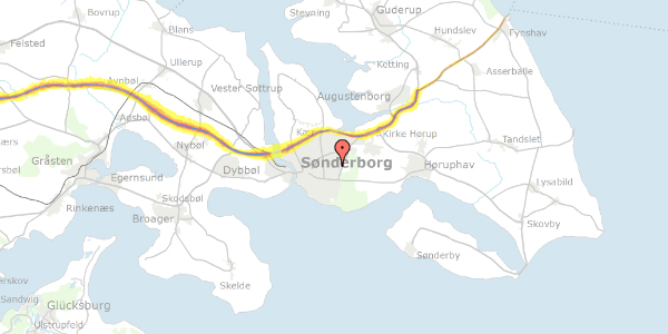 Trafikstøjkort på Ved Skellet 19, 6400 Sønderborg