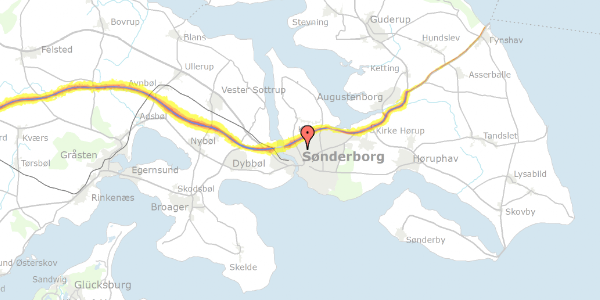 Trafikstøjkort på Vesterkobbel 112, 6400 Sønderborg