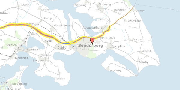 Trafikstøjkort på Æblehegnet 7, 6400 Sønderborg