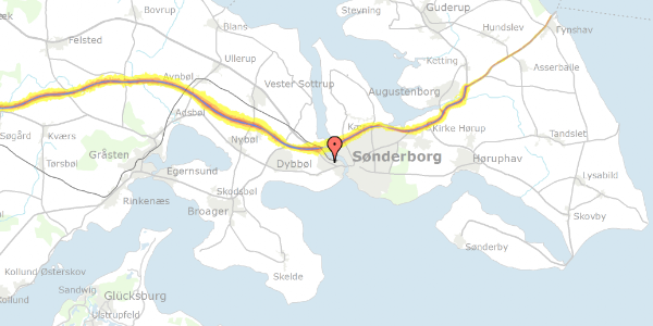 Trafikstøjkort på Østerløkke 3, 6400 Sønderborg