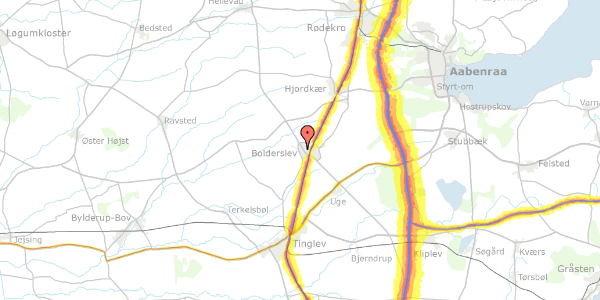 Trafikstøjkort på Industrivej 8, 6392 Bolderslev