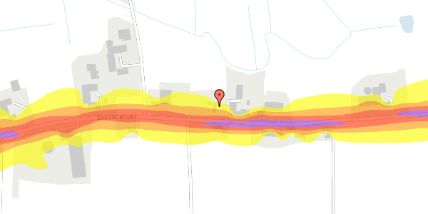 Trafikstøjkort på Saksborgvej 54, 6372 Bylderup-Bov