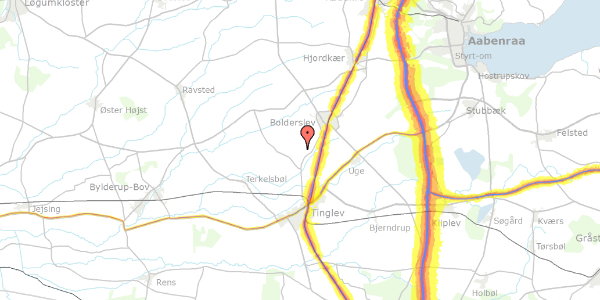 Trafikstøjkort på Todsbøl Nørremark 11, 6360 Tinglev