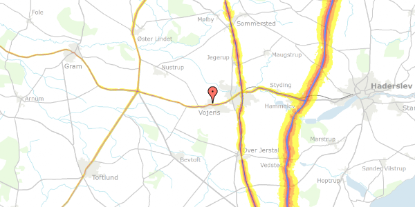 Trafikstøjkort på Havremarksvej 5, 6500 Vojens