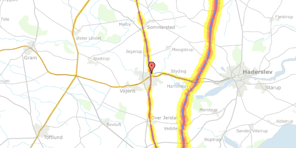 Trafikstøjkort på Hermodsvang 8, 6500 Vojens