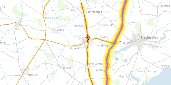 Trafikstøjkort på Julius Nielsens Vej 33, . 52, 6500 Vojens