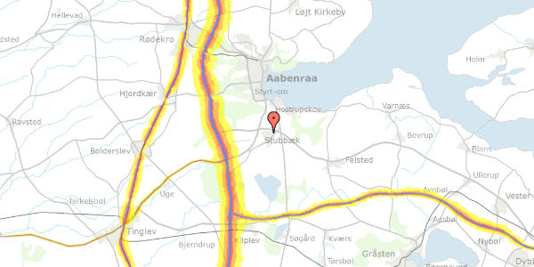 Trafikstøjkort på Buen 134, 6200 Aabenraa