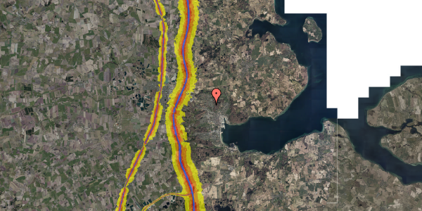 Trafikstøjkort på Damms Teglgård 36, 1. mf, 6200 Aabenraa