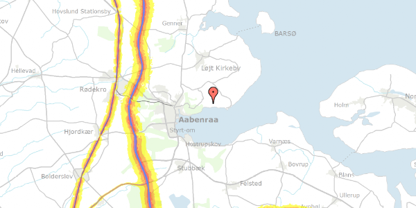 Trafikstøjkort på Dyrhave 41, 6200 Aabenraa