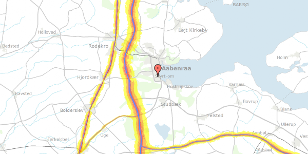 Trafikstøjkort på Fjordvej 78, 6200 Aabenraa