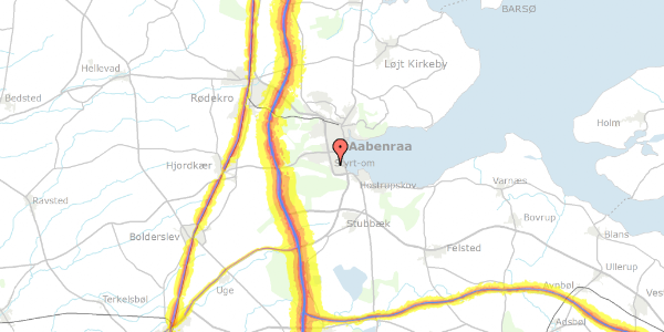 Trafikstøjkort på Fjordvej 82, 6200 Aabenraa