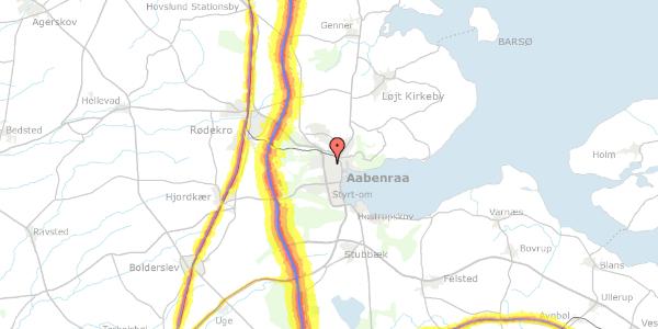 Trafikstøjkort på Forstalle 25, 1. , 6200 Aabenraa