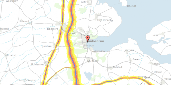 Trafikstøjkort på Gammel Flensborgvej 4, 2. 12, 6200 Aabenraa