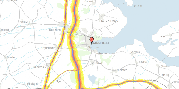 Trafikstøjkort på Gammel Flensborgvej 12, 1. , 6200 Aabenraa