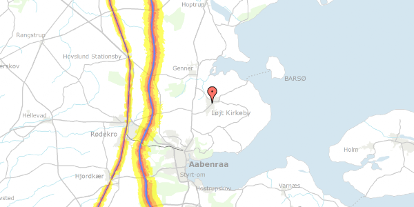 Trafikstøjkort på Hesselbjerg 55, 6200 Aabenraa