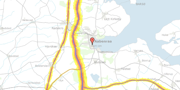 Trafikstøjkort på Kallemosen 34, 1. tv, 6200 Aabenraa