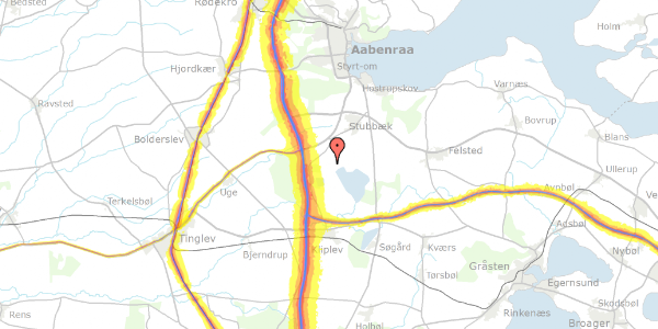 Trafikstøjkort på Klattrupvej 49, 6200 Aabenraa