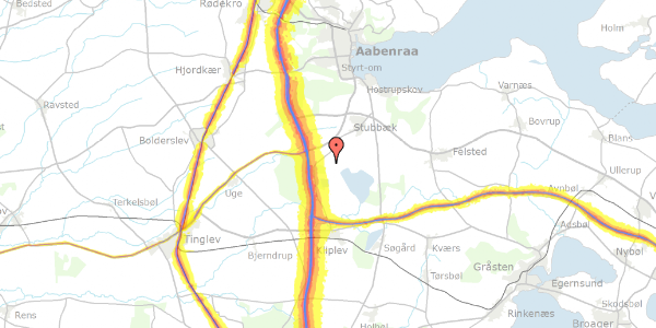 Trafikstøjkort på Klattrupvej 60, 6200 Aabenraa