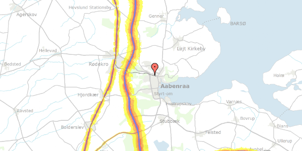 Trafikstøjkort på Kolstrup 62, 6200 Aabenraa