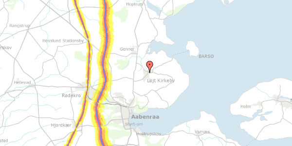 Trafikstøjkort på Kromai 23, 6200 Aabenraa