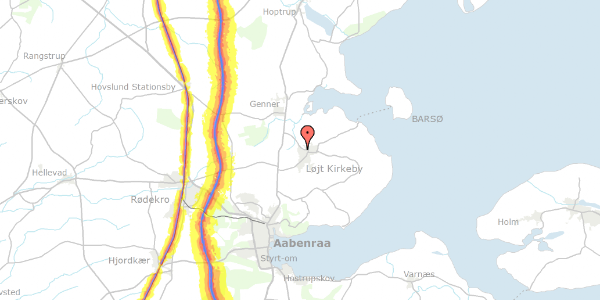 Trafikstøjkort på Kromai 74, 6200 Aabenraa