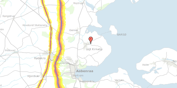 Trafikstøjkort på Løjt Nørrevang 37, 6200 Aabenraa