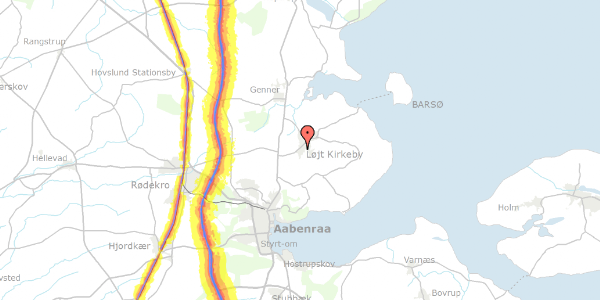 Trafikstøjkort på Løjt Søndervang 19, 6200 Aabenraa