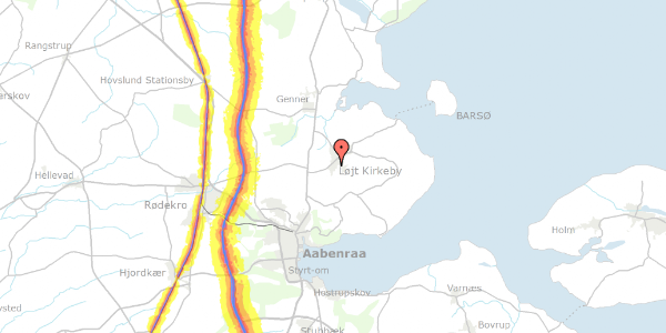 Trafikstøjkort på Løjt Søndervang 29, 6200 Aabenraa