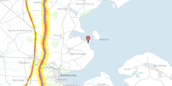 Trafikstøjkort på Lønholt 31, 6200 Aabenraa