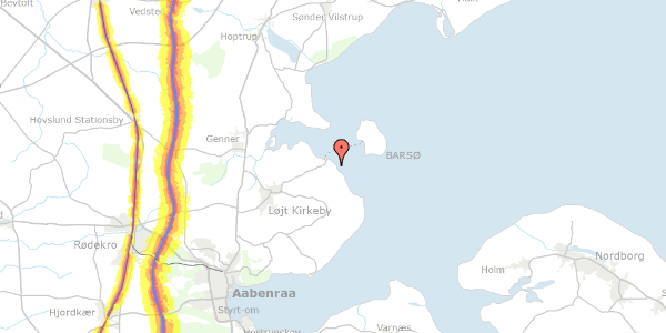 Trafikstøjkort på Lønholt 36, 6200 Aabenraa